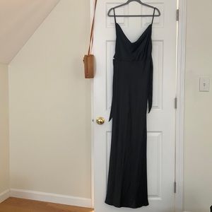 Nasty Gal Bow Back Satin Dress